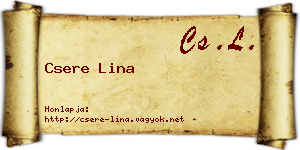 Csere Lina névjegykártya